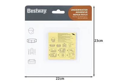 Sada 10 záplat na opravu bazénov a víriviek, lehátok – B62091
