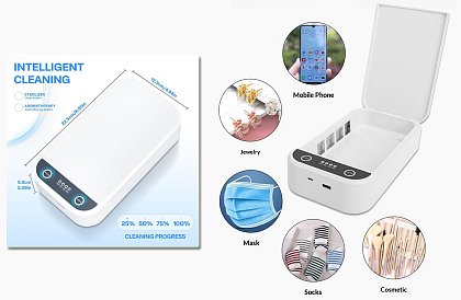 UV sterilizačný box QuickClean - na mobily, rúška a drobnosti