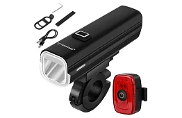 Led sada svetiel na bicykel 1000 lm, 4800 mAh