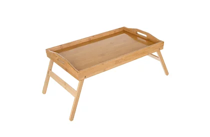 Skladací bambusový raňajkový stolík - Podnos do postele