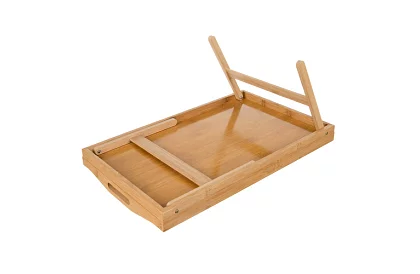 Skladací bambusový raňajkový stolík - Podnos do postele