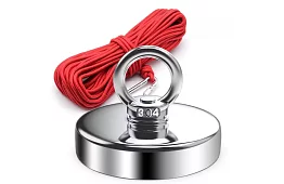 Sada na magnet fishing – neodymový magnet N52 - 61 kg + lano 10 m