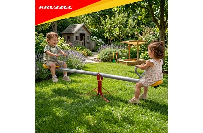 Záhradná kovová hojdačka pre deti 2 v 1