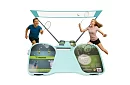 Badmintonová súprava 4v1 – sieť, 2 rakety, loptičky, kufor