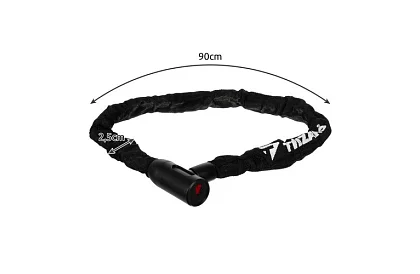 Reťazový oceľový zámok na bicykel 90 cm, 6 mm, 2 kľúče