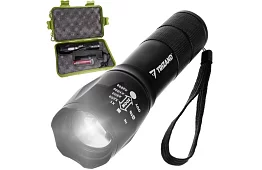 CREE LED T6 baterka – nabíjacia taktická svietidlo s USB nabíjaním