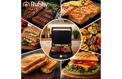 Elektrický kontaktný gril 2000 W – výsuvný gril s reguláciou teploty