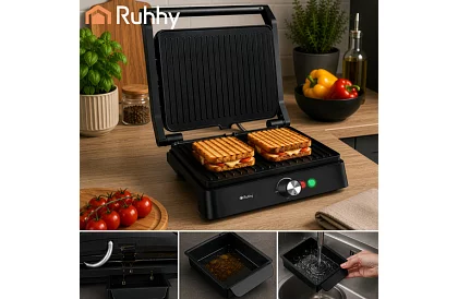 Elektrický kontaktný gril 2000 W – výsuvný gril s reguláciou teploty