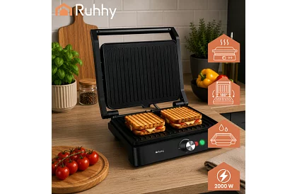 Elektrický kontaktný gril 2000 W – výsuvný gril s reguláciou teploty
