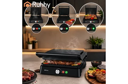 Elektrický kontaktný gril 2000 W – výsuvný gril s reguláciou teploty