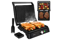 Elektrický kontaktný gril 2000 W – výsuvný gril s reguláciou teploty