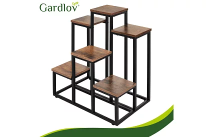 Elegantný kovový stojan na kvety 67 × 34,5 × 51 cm – 6 úrovní