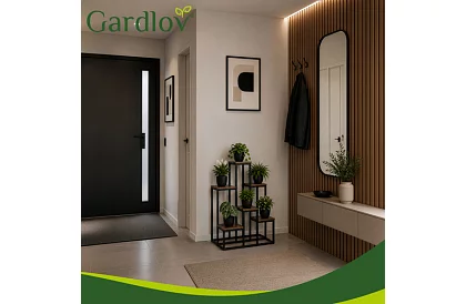 Elegantný kovový stojan na kvety 67 × 34,5 × 51 cm – 6 úrovní