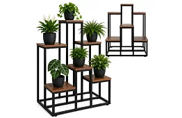 Elegantný kovový stojan na kvety 67 × 34,5 × 51 cm – 6 úrovní