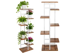 Elegantný kovový stojan na kvety 120 × 42 × 23,5 cm – 7 úrovní