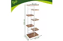 Elegantný kovový stojan na kvety 120 × 42 × 23,5 cm – 7 úrovní