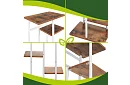 Elegantný kovový stojan na kvety 120 × 42 × 23,5 cm – 7 úrovní