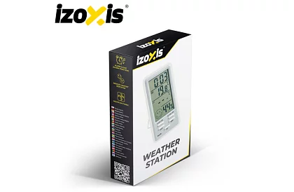 Bezdrôtová meteorologická stanica – teplomer, vlhkomer, hodiny a budík