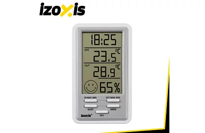 Bezdrôtová meteorologická stanica – teplomer, vlhkomer, hodiny a budík