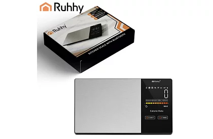 Elektronická kuchynská váha 5 kg s Bluetooth, LCD displejom a analýzou kalórií