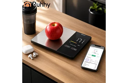 Elektronická kuchynská váha 5 kg s Bluetooth, LCD displejom a analýzou kalórií