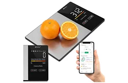 Elektronická kuchynská váha 5 kg s Bluetooth, LCD displejom a analýzou kalórií