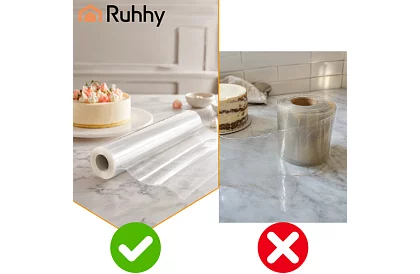 Silná okrajová fólia na torty 20 cm × 10 m – cukrárenská fólia z PET pre vysoké torty a dezerty
