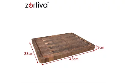 Drevená kuchynská doska 43 × 33 cm – masívna doska z akáciového dreva