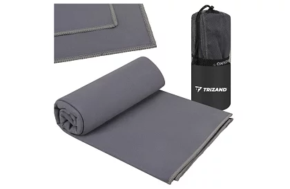 Rýchloschnúci uterák 180 × 100 cm z mikrovlákna – šedý