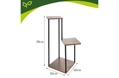 Kvetinový stolík 3 poschodový 78 cm – stojan na kvety