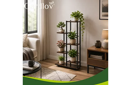 Kvetinový stolík 6 poschodový 113 cm – stojan na kvety