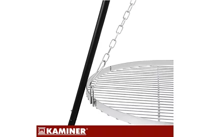 Záhradný gril s trojnožkou a závesným roštom 58 cm – krbové ohnisko