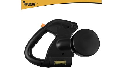 Automatické dvojité Flexi vodítko so svietidlom pre 2 psov – 2 × 3 m, LED osvetlenie