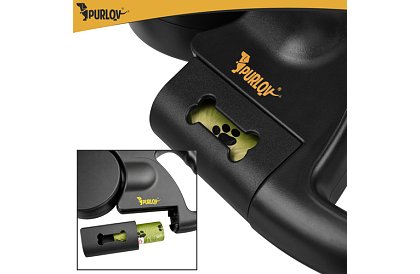 Automatické dvojité Flexi vodítko so svietidlom pre 2 psov – 2 × 3 m, LED osvetlenie