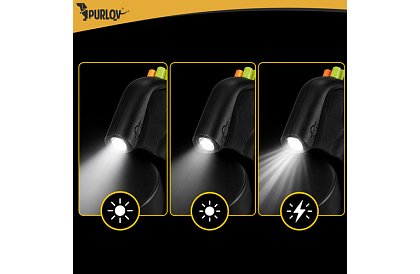 Automatické dvojité Flexi vodítko so svietidlom pre 2 psov – 2 × 3 m, LED osvetlenie