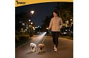 Automatické dvojité Flexi vodítko so svietidlom pre 2 psov – 2 × 3 m, LED osvetlenie