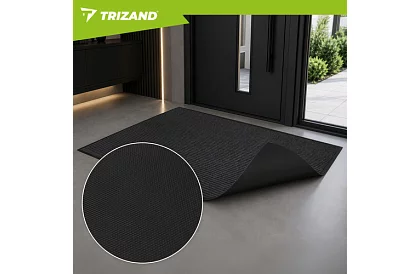 Vstupná rohožka 80 × 120 cm s protišmykovou spodnou stranou – šedá