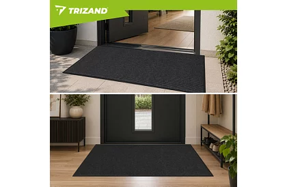 Vstupná rohožka 80 × 120 cm s protišmykovou spodnou stranou – šedá