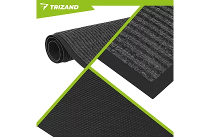 Vstupná rohožka 80 × 120 cm s protišmykovou spodnou stranou – šedá