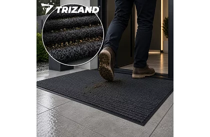 Vstupná rohožka 80 × 120 cm s protišmykovou spodnou stranou – šedá