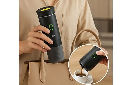 Prenosný espresso kávovar 3v1 s tlakom 20 barov, USB-C a ohrevom vody