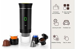 Prenosný espresso kávovar 3v1 s tlakom 20 barov, USB-C a ohrevom vody