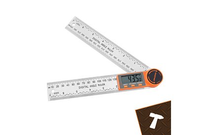 Digitálny elektronický uhloomer 360°, 200 mm s LCD – presné meranie uhlov