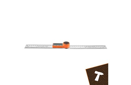 Digitálny elektronický uhloomer 360°, 200 mm s LCD – presné meranie uhlov