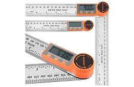 Digitálny elektronický uhloomer 360°, 200 mm s LCD – presné meranie uhlov