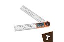 Digitálny elektronický uhloomer 360°, 200 mm s LCD – presné meranie uhlov