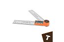 Digitálny elektronický uhloomer 360°, 200 mm s LCD – presné meranie uhlov