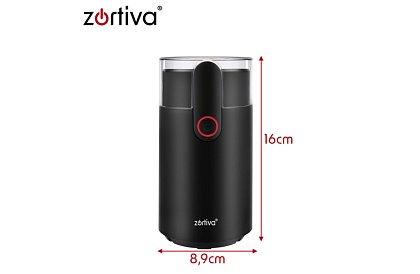 Elektrický mlynček Zortiva 150 W – rýchle mletie kávy, orechov a korenia