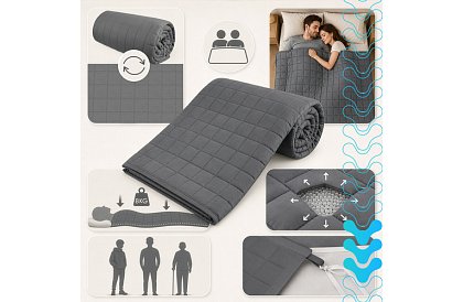 Záťažová antistresová prikrývka - Sensory Gray 8 kg, 200 × 150 cm