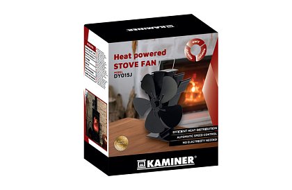 Krbový päťlopatkový ventilátor KAMINER - poháňaný teplom